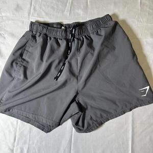 Gymshark Gray Athletic Shorts Small 100% Recycled Polyester 5" Inseam